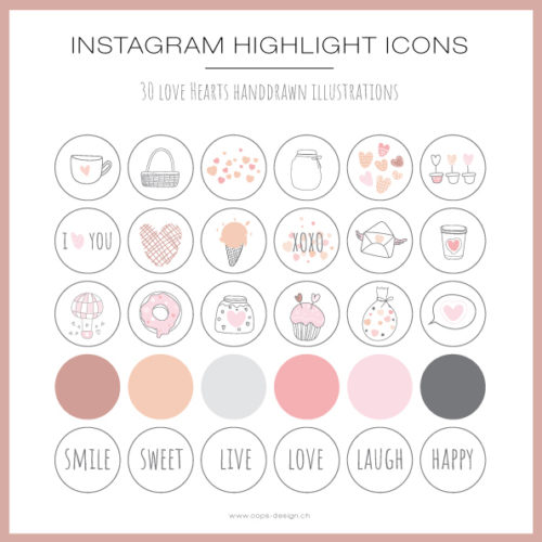 Instagram Hightlight Covers - Love & Hearts